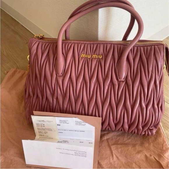 Miu Miu Handbags - Miu Miu Rose Quilted Satchel